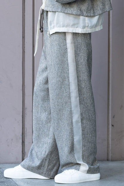 Munich ツイード調ツイル×メッシュサイドストライプパンツ【MN261P24】