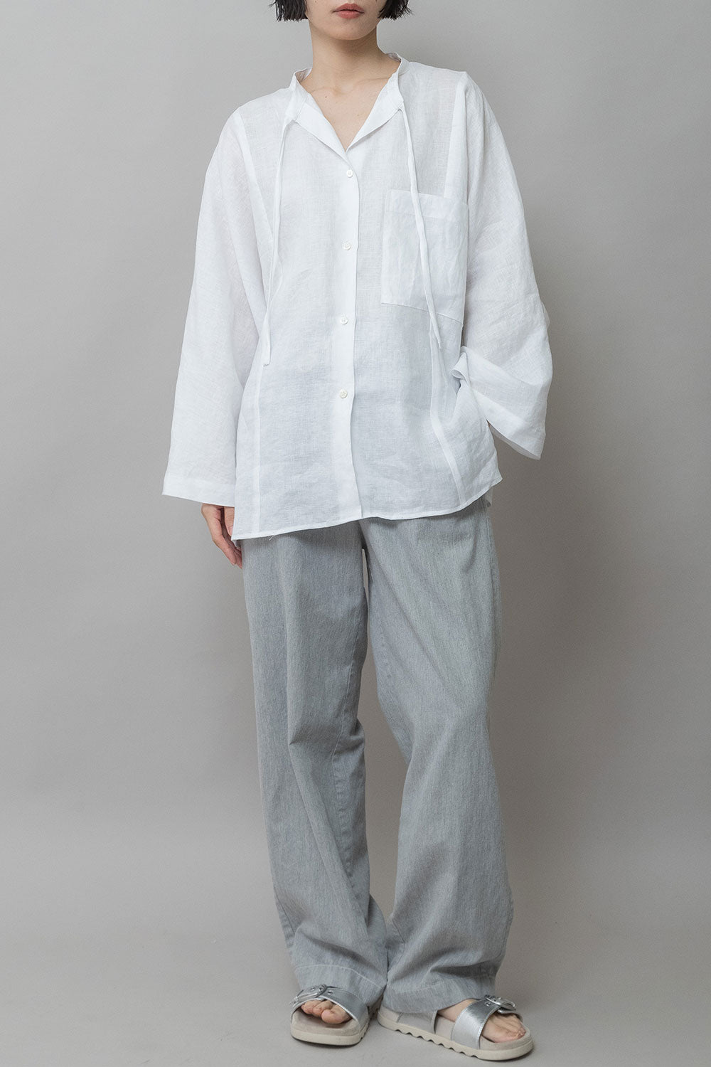 Munich 60sフレンチリネンキャンバスルーズシャツ【MN261T33】