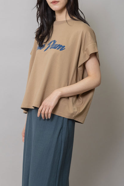 Munich "The Plum"ロゴプリントタックスリーブTシャツ【MN261U34】