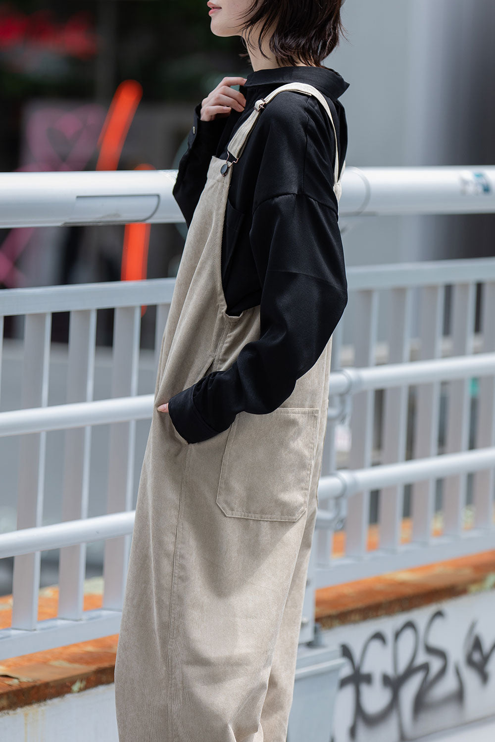 Munich ナノコーデュロイサロペット【MN252N67】