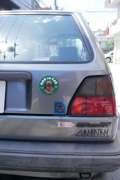 mellowbear DOG IN CAR magnet