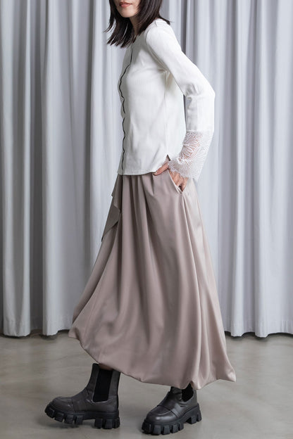 MARECHAL TERRE 袖レースリブインナートップス【ZMT261CT760】