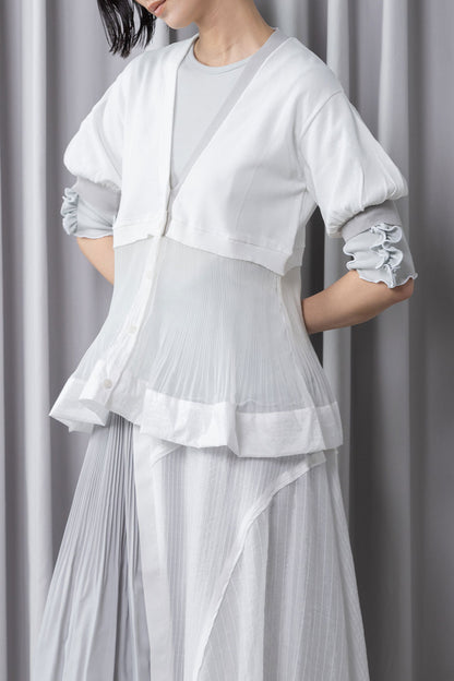 MARECHAL TERRE 裾プリーツニットカーディガン【ZMT262KN106】