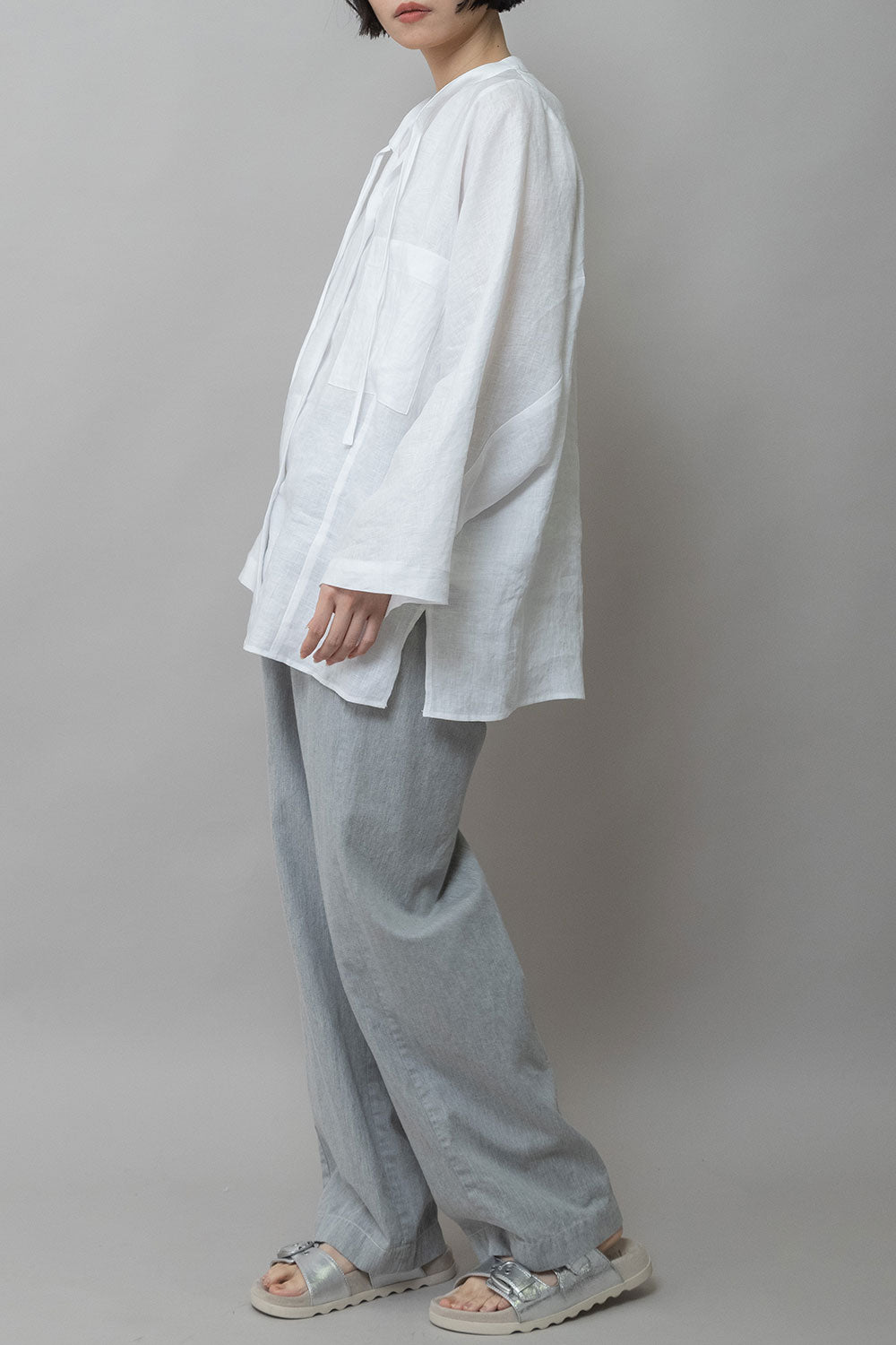 Munich 60sフレンチリネンキャンバスルーズシャツ【MN261T33】