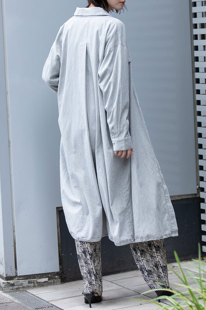 Munich 6ozスラブデニムシャツワンピース【MN261N10】