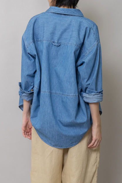Munich 6ozスラブデニムバックコクーンシャツ【MN262T07】