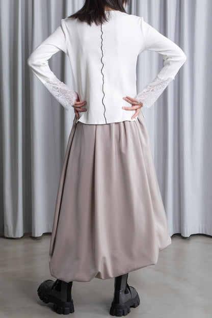 MARECHAL TERRE 袖レースリブインナートップス【ZMT261CT760】