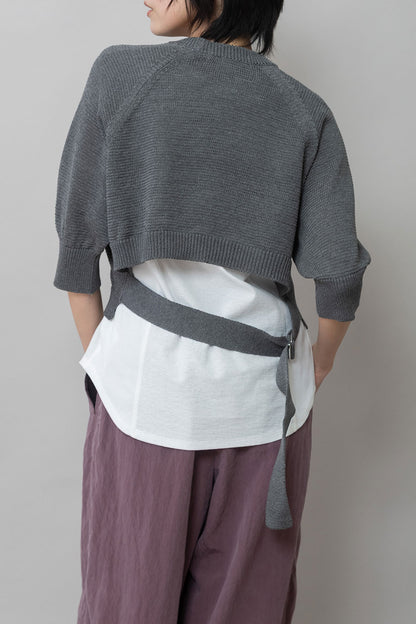 Munich コットンニットバックベルトディテールプルオーバー【MN261K16】