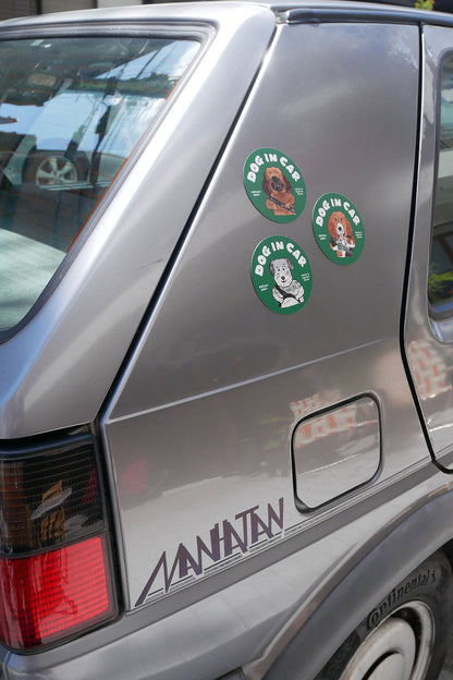 mellowbear DOG IN CAR magnet