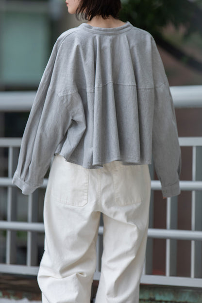 Munich 6ozスラブデニム２wayクロップドシャツ【MN261T14】