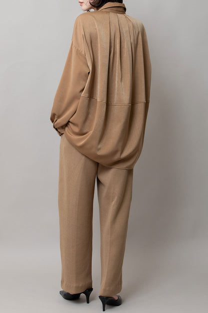 Munich ヴィンテージサテンプルオーバーシャツ【MN252T65】