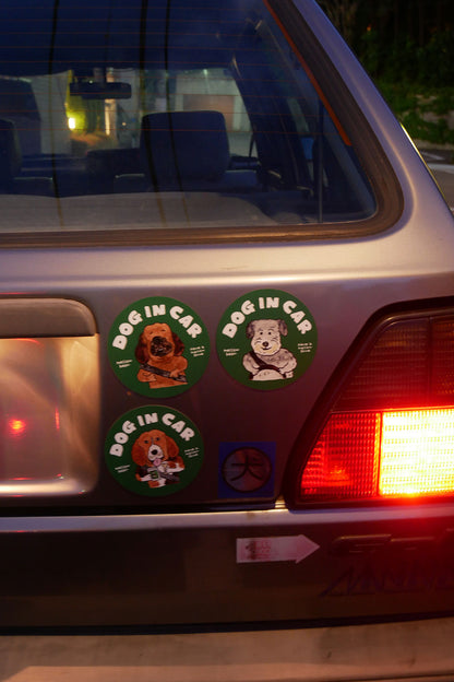 mellowbear DOG IN CAR magnet