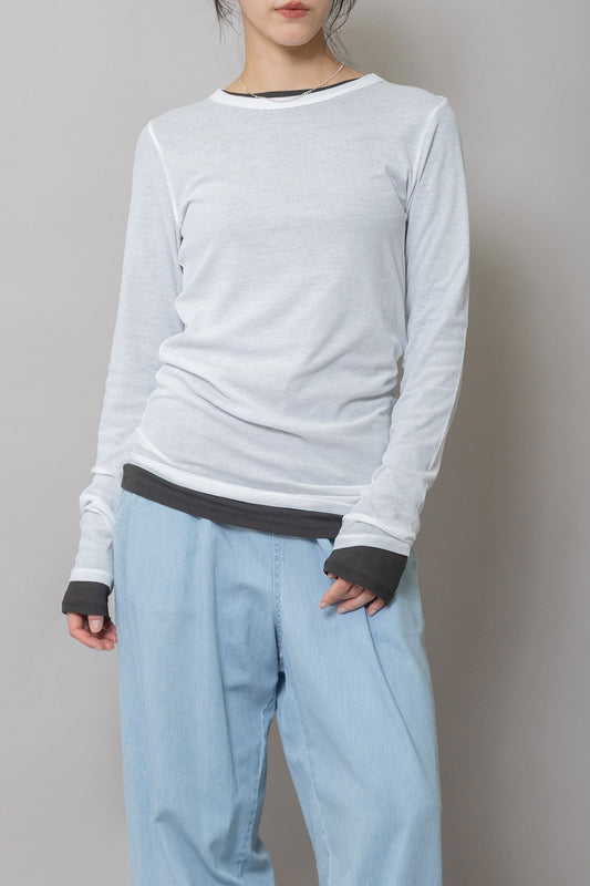 Munich シアーストレッチリブクルーネックプルオーバー【MN242U17】