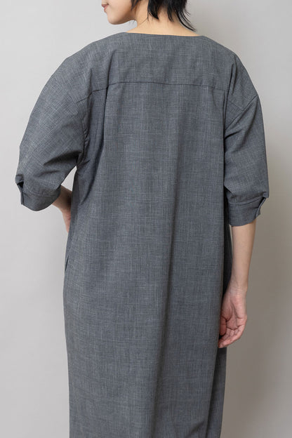 Munich ドライチェックキーネックワンピース【MN262N05】