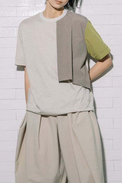 MARECHAL TERRE コンビネーションデザインTシャツ【ZMT262CT138】