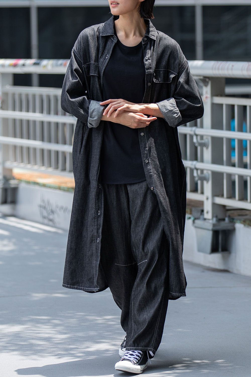 Munich 6ozスラブデニムシャツワンピース【MN261N10】