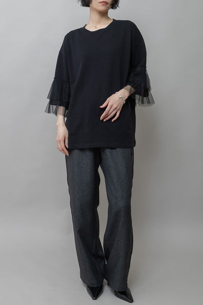 Munich ツイード調ツイル×メッシュサイドストライプパンツ【MN261P24】