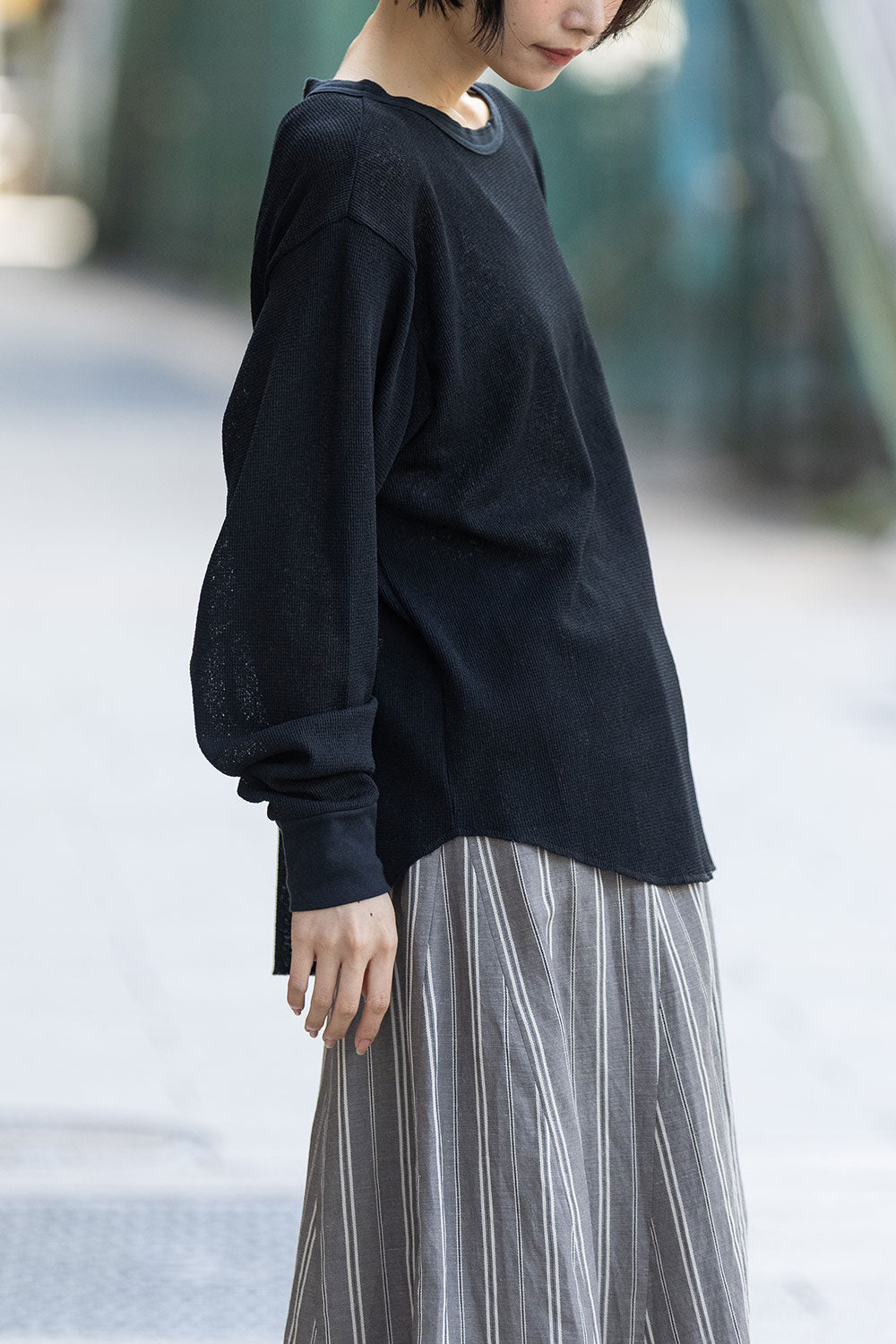 Munich シアーワッフルバックヘンリーネックプルオーバー【MN261U06】