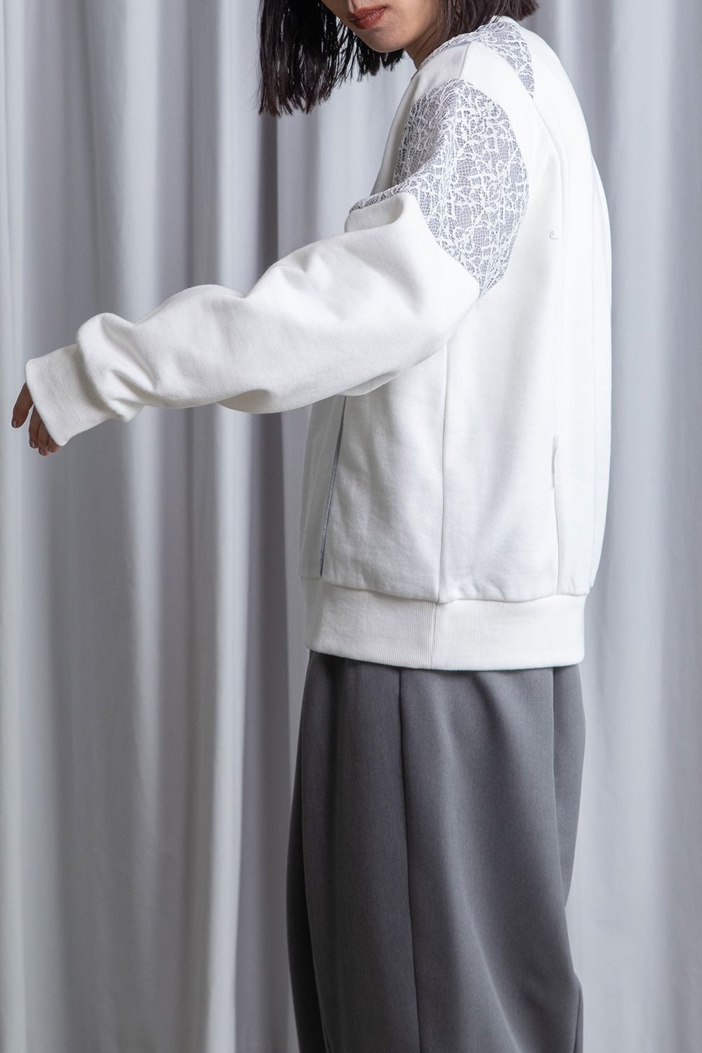 MARECHAL TERRE レース切替えスウェットトップス【ZMT261CT759】