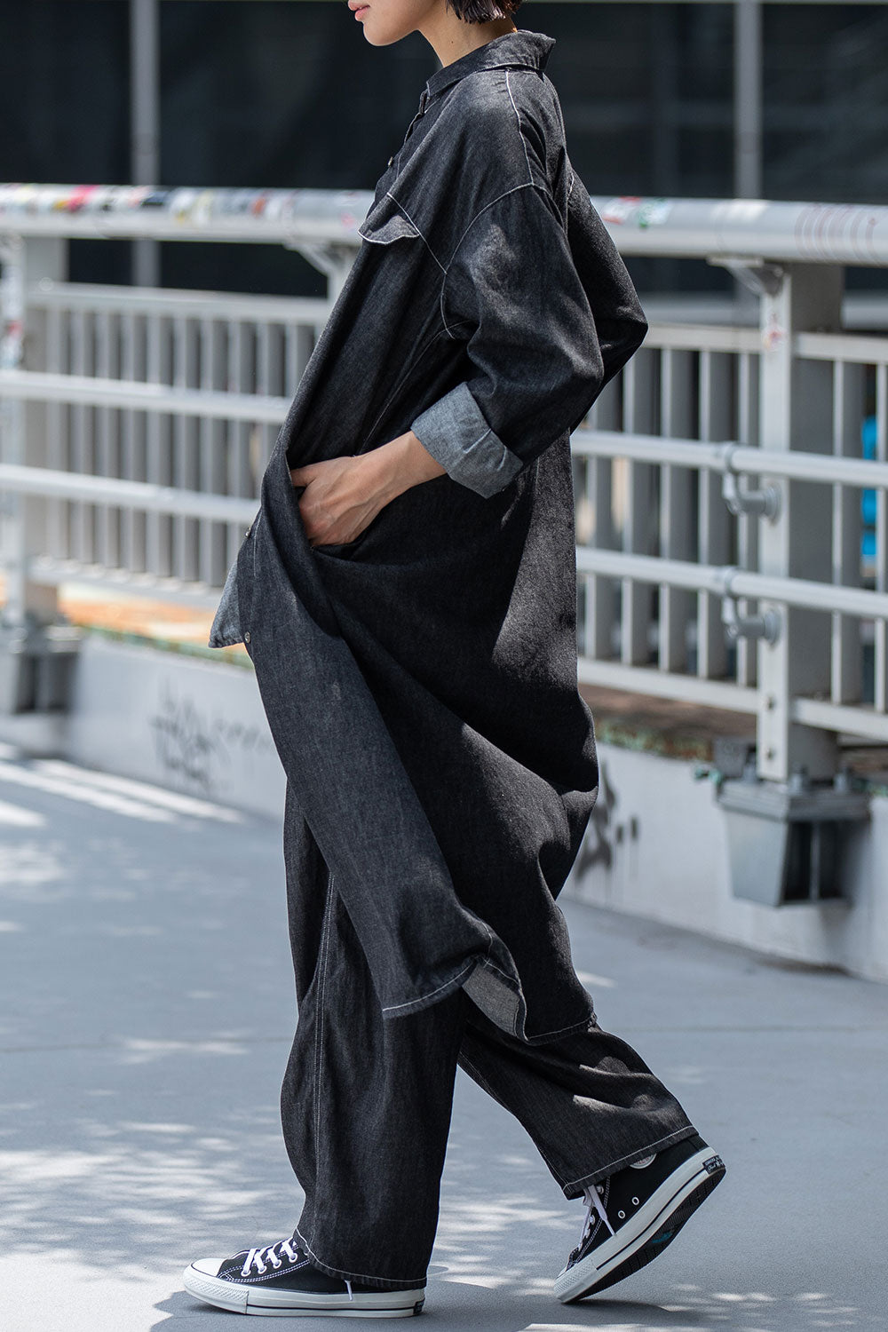 Munich 6ozスラブデニムシャツワンピース【MN261N10】