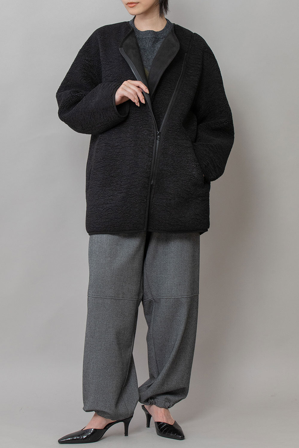 Munich シープボアムートンライダースコート【MN252C53】