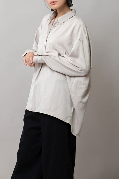 Munich ヴィンテージサテンプルオーバーシャツ【MN252T65】