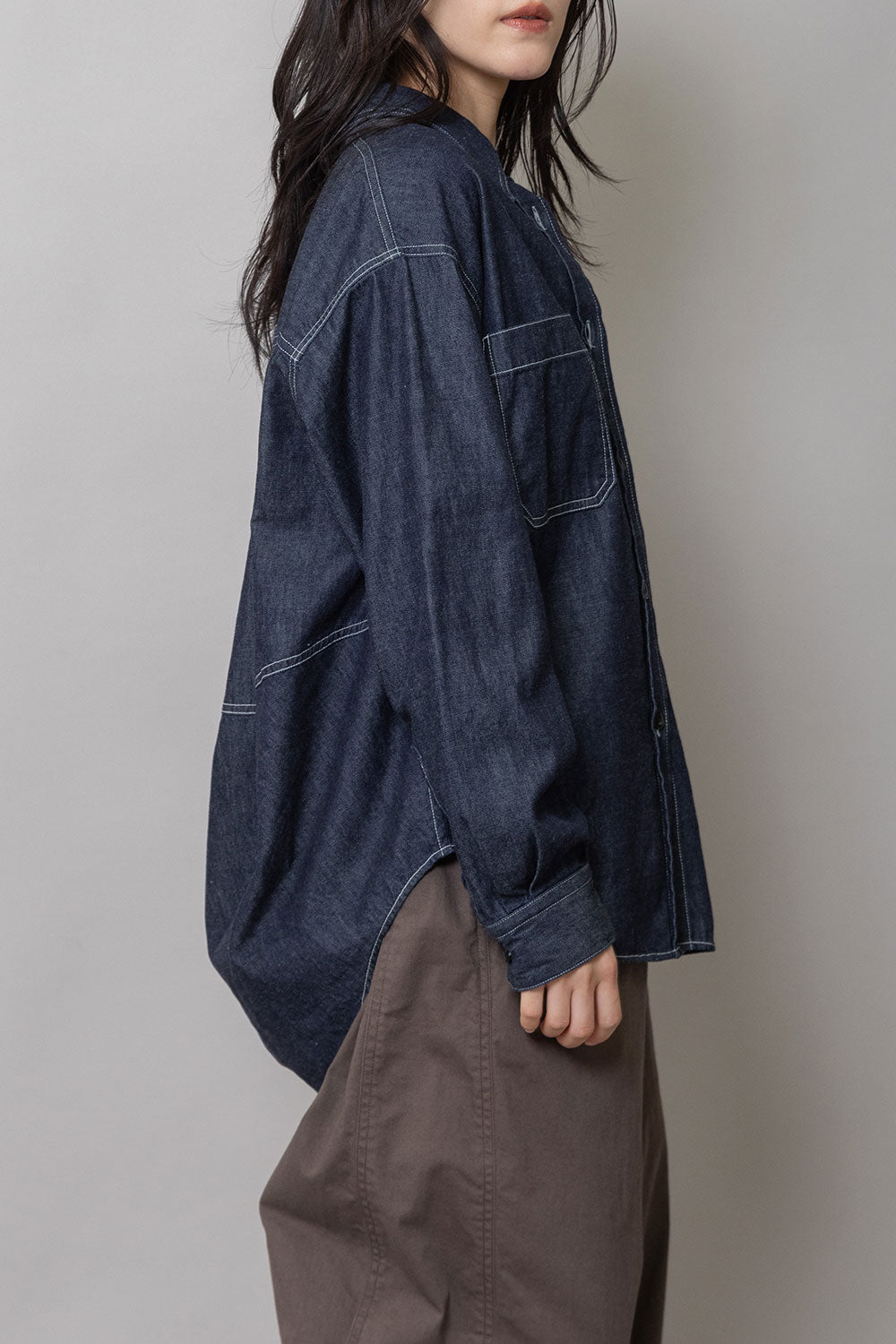 Munich 6ozスラブデニムバックコクーンシャツ【MN262T07】