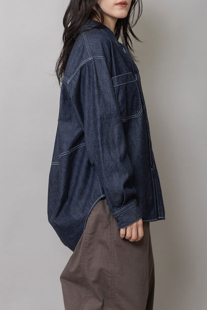 Munich 6ozスラブデニムバックコクーンシャツ【MN262T07】
