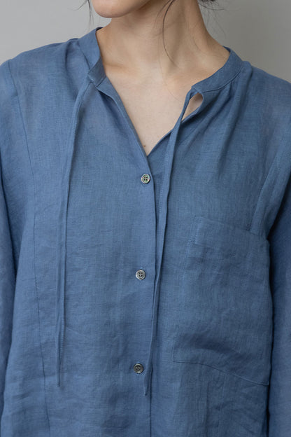 Munich 60sフレンチリネンキャンバスルーズシャツ【MN261T33】