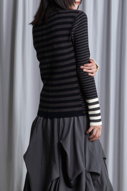 MARECHAL TERRE ボーダータートルニット【ZMT256KN614】