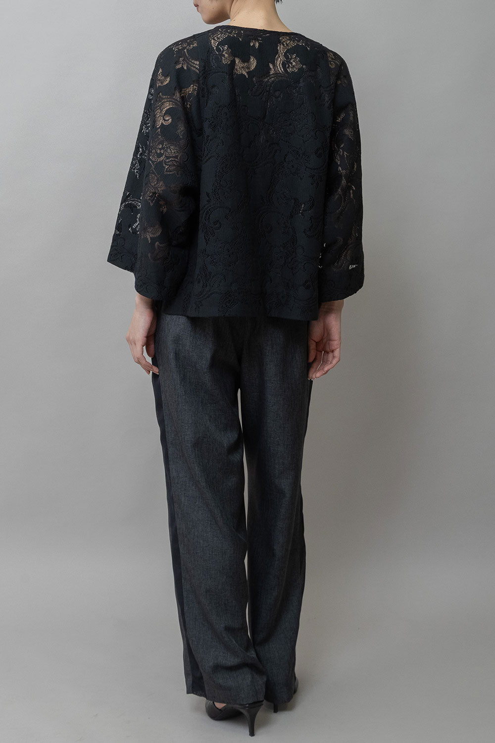 Munich コットンポリエステルレースドッキングブラウス【MN261T29】