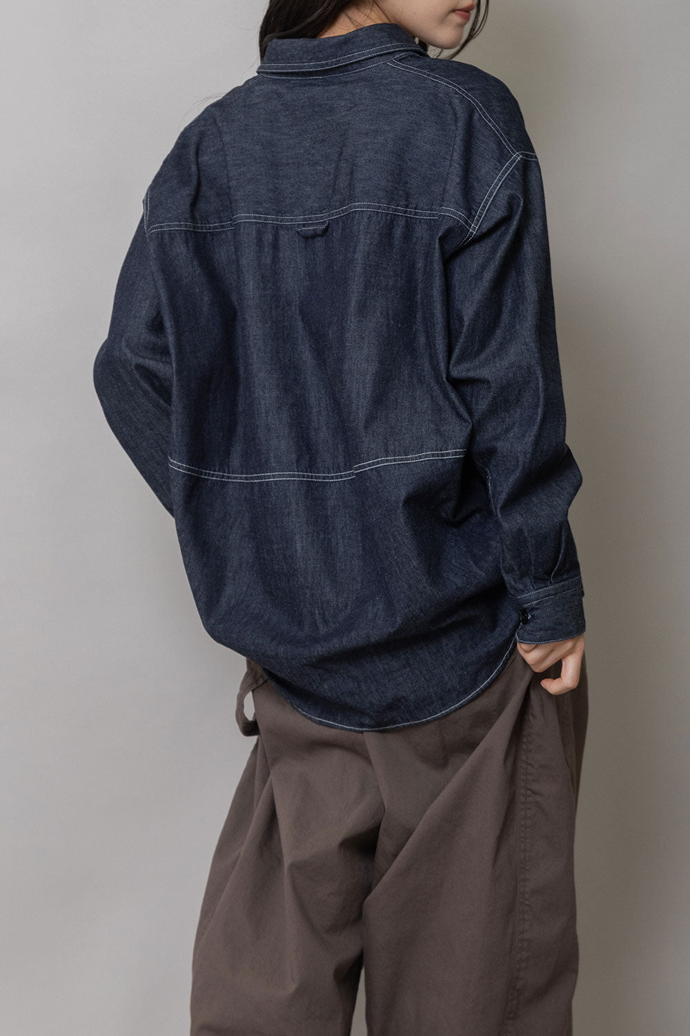 Munich 6ozスラブデニムバックコクーンシャツ【MN262T07】