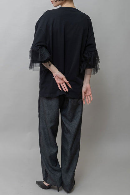 Munich ツイード調ツイル×メッシュサイドストライプパンツ【MN261P24】