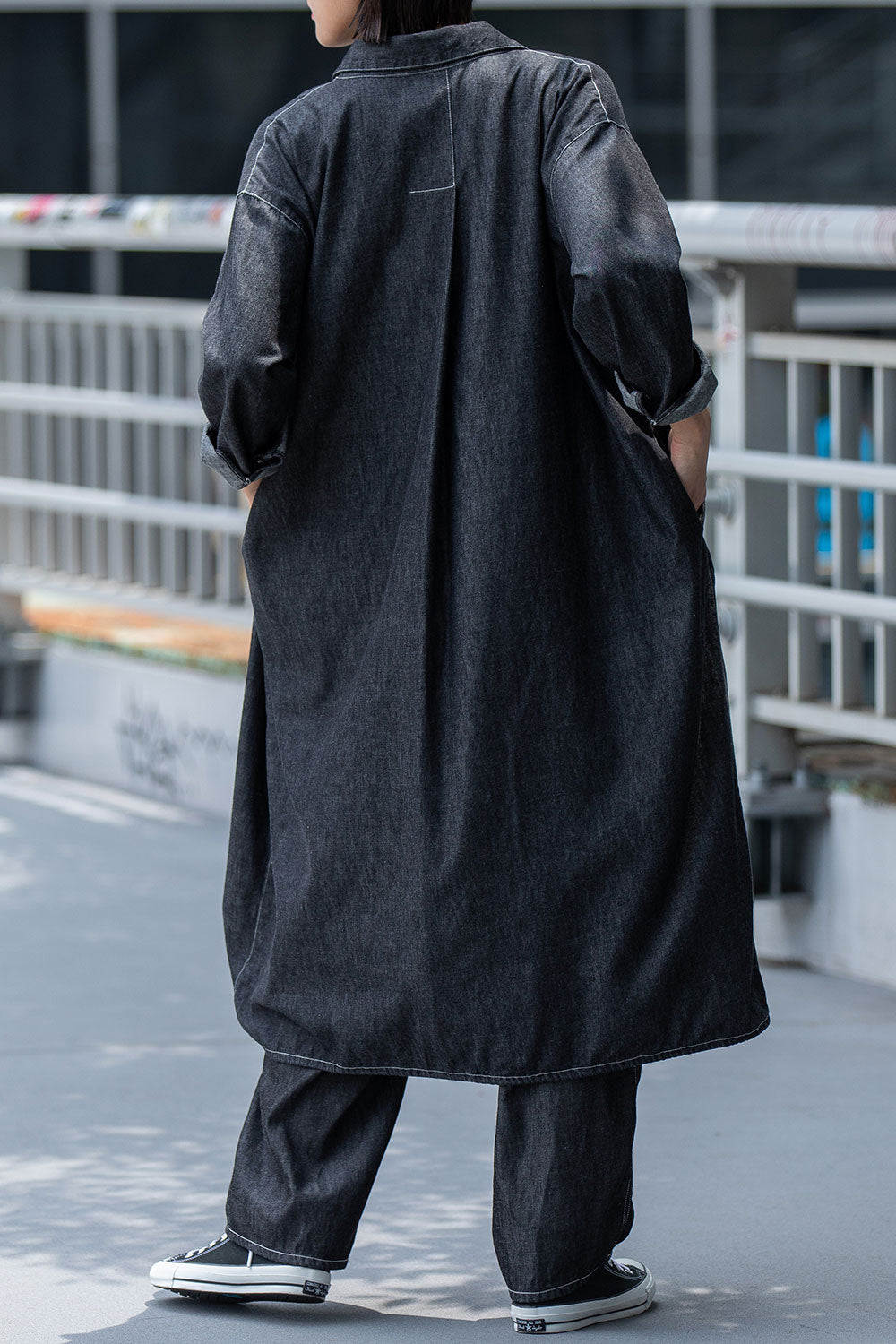 Munich 6ozスラブデニムシャツワンピース【MN261N10】