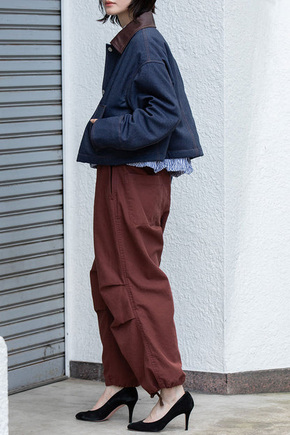 Munich ナノコーデュロイ＆デニム×Octaショートカバーオール【MN252B66】