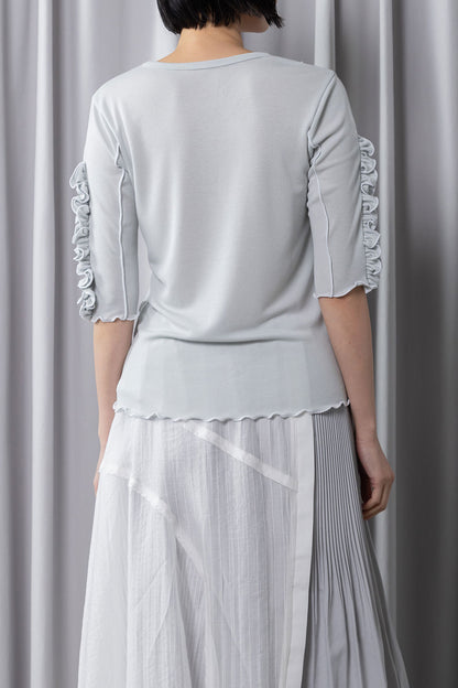 MARECHAL TERRE ラッフル袖インナートップス【ZMT262CT112】