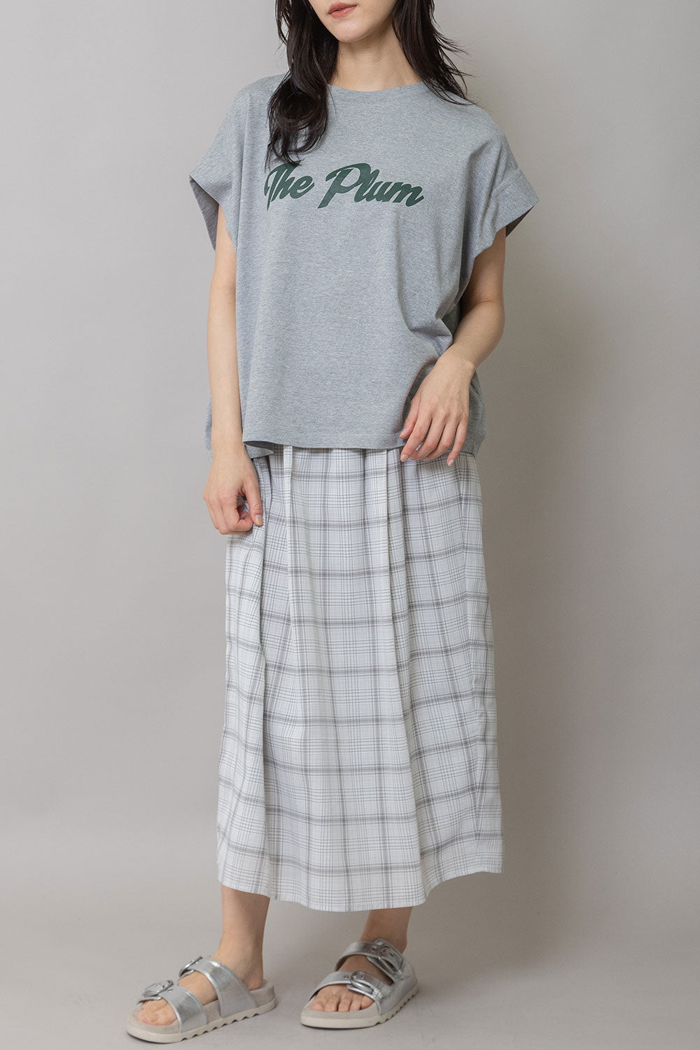 Munich "The Plum"ロゴプリントタックスリーブTシャツ【MN261U34】