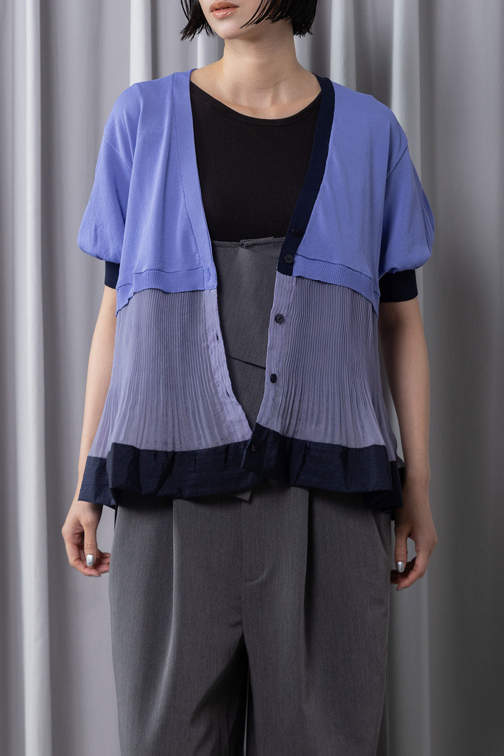 MARECHAL TERRE 裾プリーツニットカーディガン【ZMT262KN106】