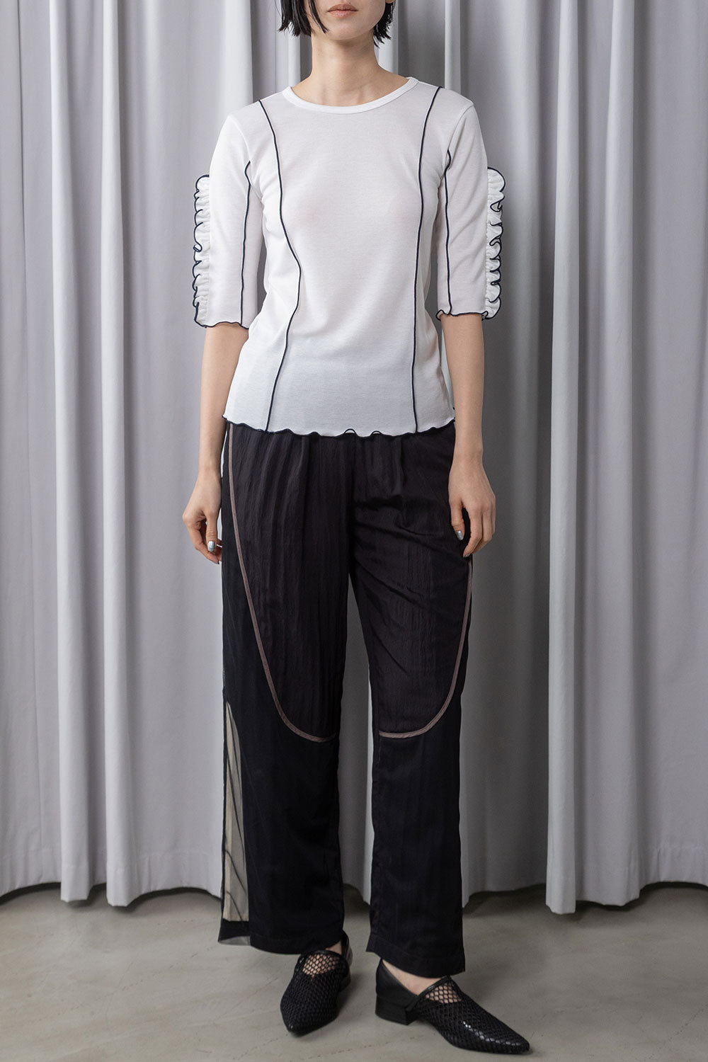 MARECHAL TERRE ラッフル袖インナートップス【ZMT262CT112】