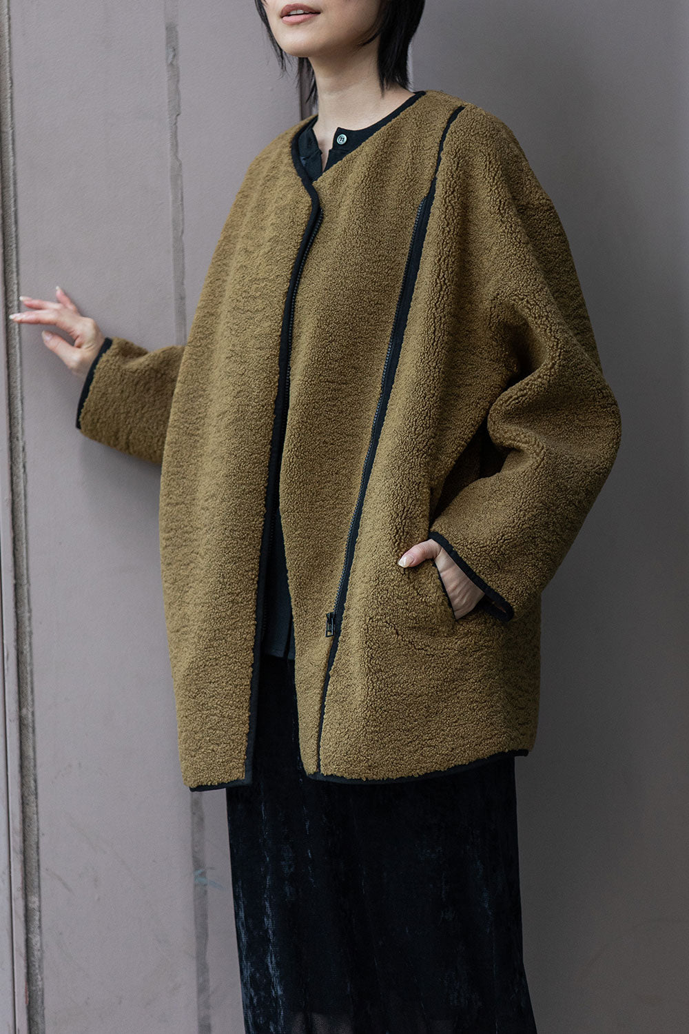 Munich シープボアムートンライダースコート【MN252C53】