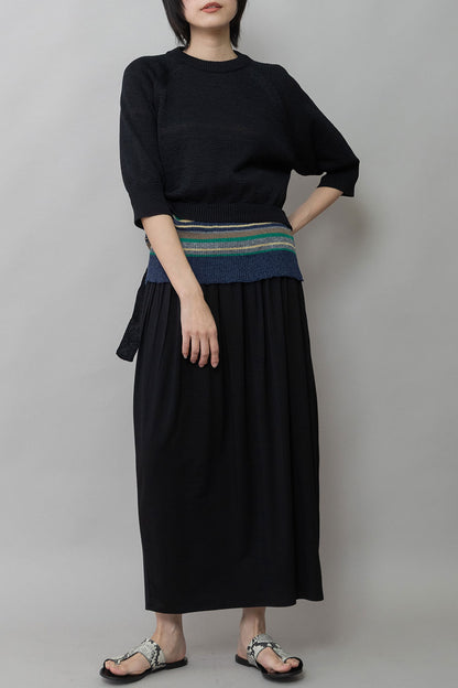 Munich コットンニットバックベルトディテールプルオーバー【MN261K16】