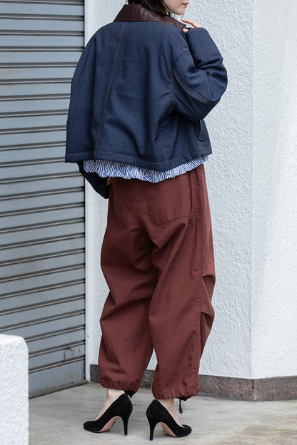 Munich ナノコーデュロイ＆デニム×Octaショートカバーオール【MN252B66】