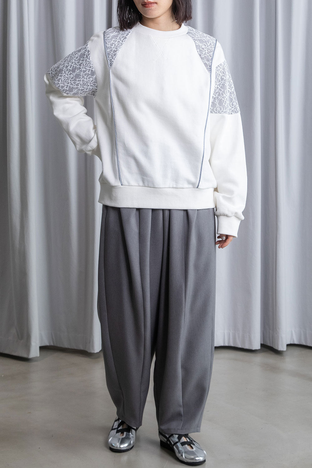 MARECHAL TERRE レース切替えスウェットトップス【ZMT261CT759】