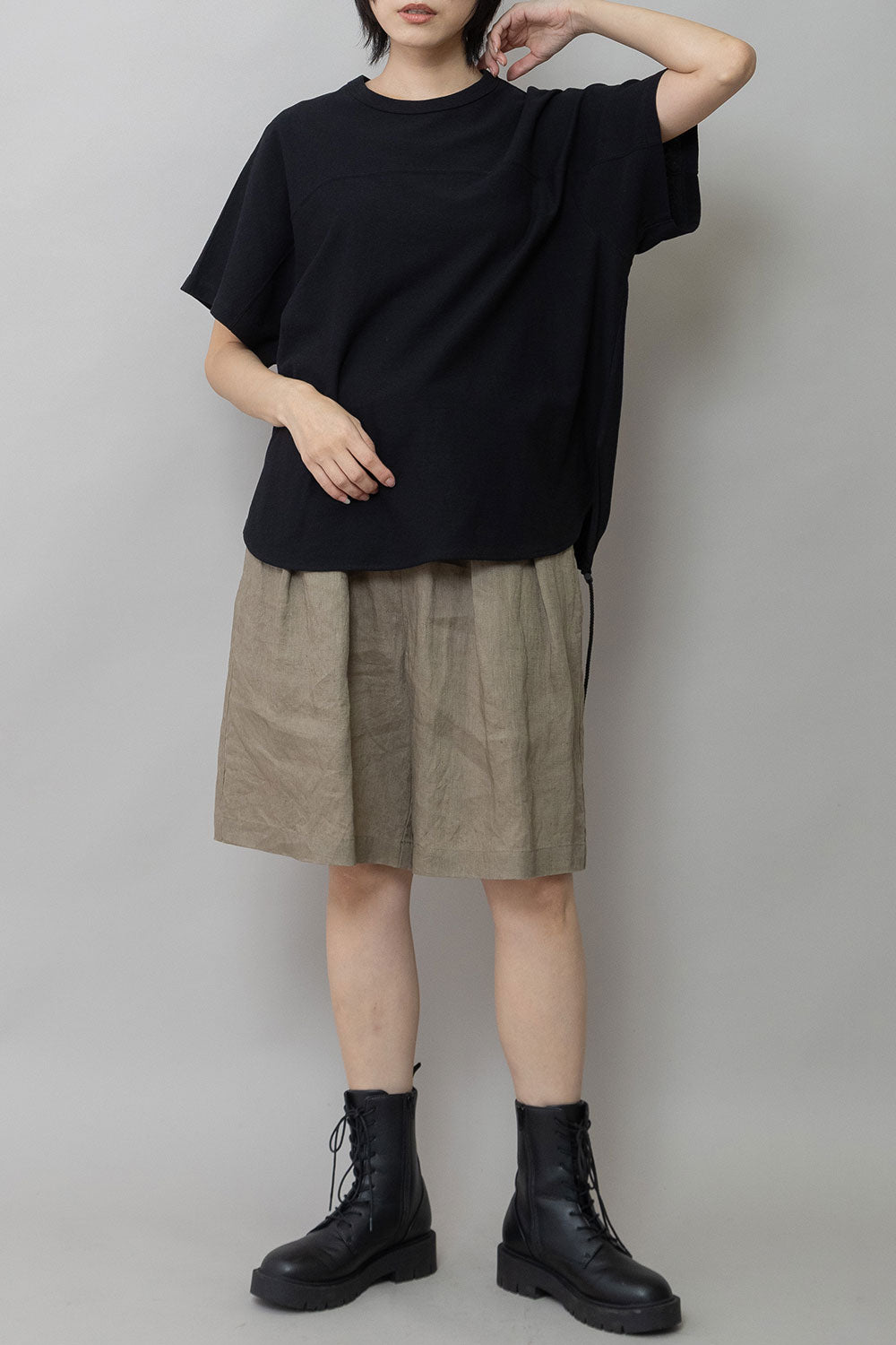 Munich ブークレーライトジャージドローストリングヘムトップス【MN261U17】