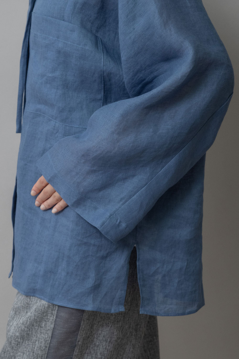 Munich 60sフレンチリネンキャンバスルーズシャツ【MN261T33】