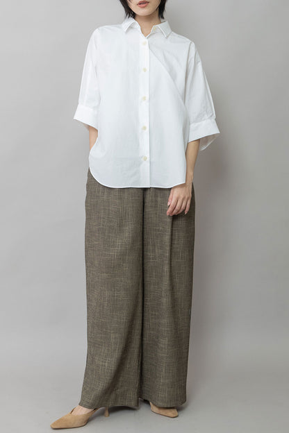 Munich オーガニックコットンタイプライターハーフスリーブシャツ【MN261T44】