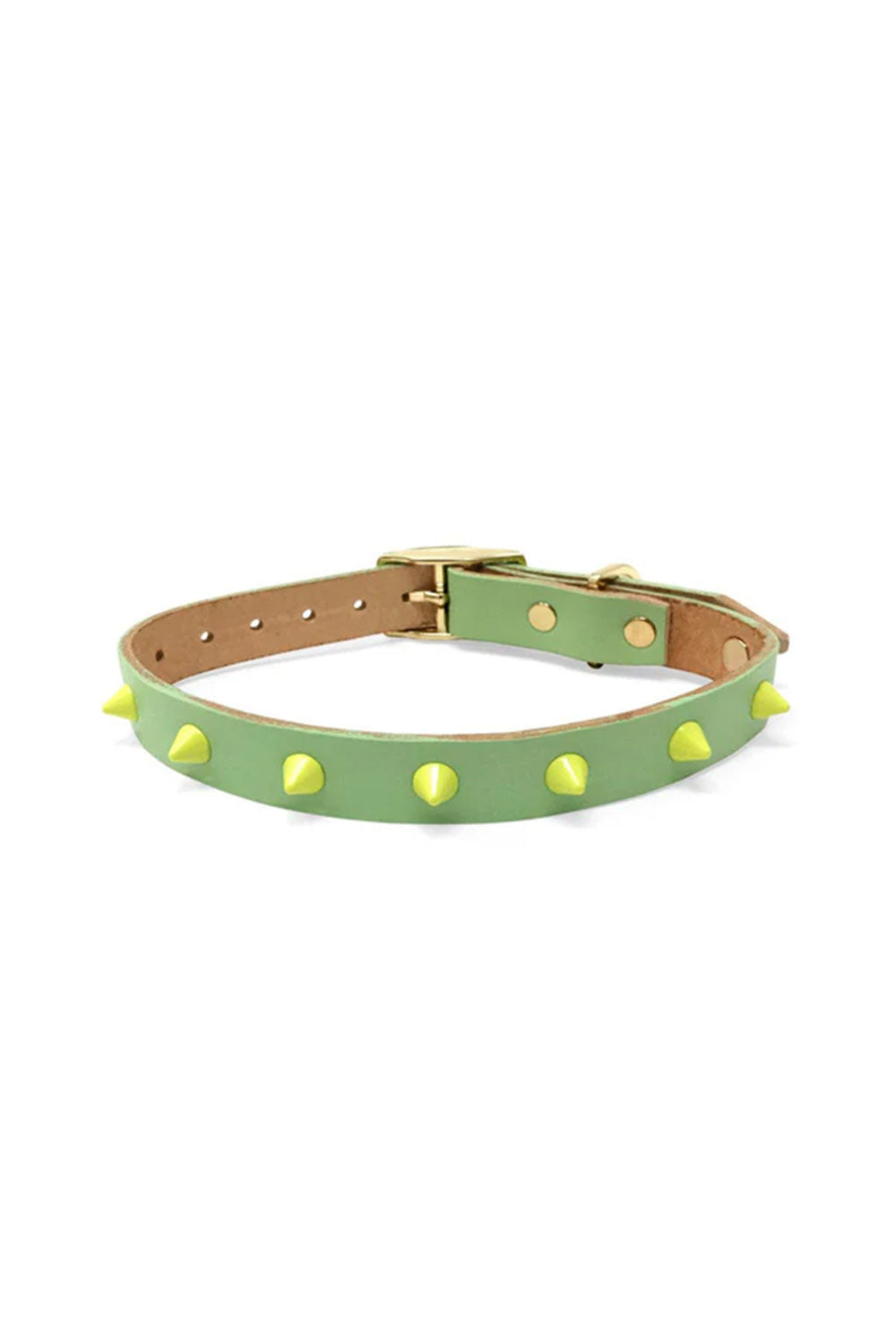 NICE DIGS SPIKE LEATHER DOG COLLAR