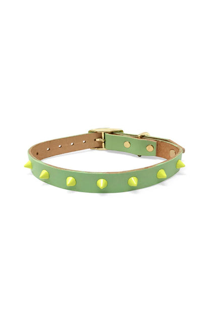 NICE DIGS SPIKE LEATHER DOG COLLAR