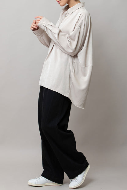 Munich ヴィンテージサテンプルオーバーシャツ【MN252T65】