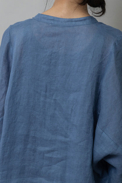 Munich 60sフレンチリネンキャンバスルーズシャツ【MN261T33】